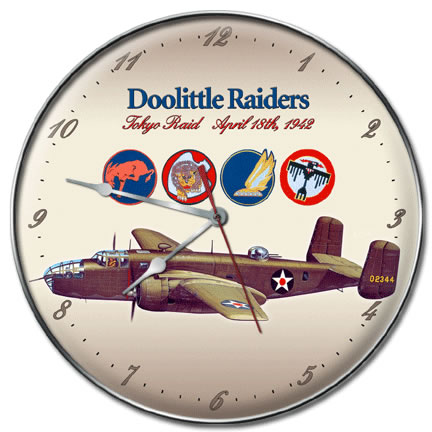 B-25 Doolittle Raiders Collectible Wall Clock